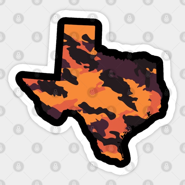 Texas Camo Sticker by GreenGuyTeesStore